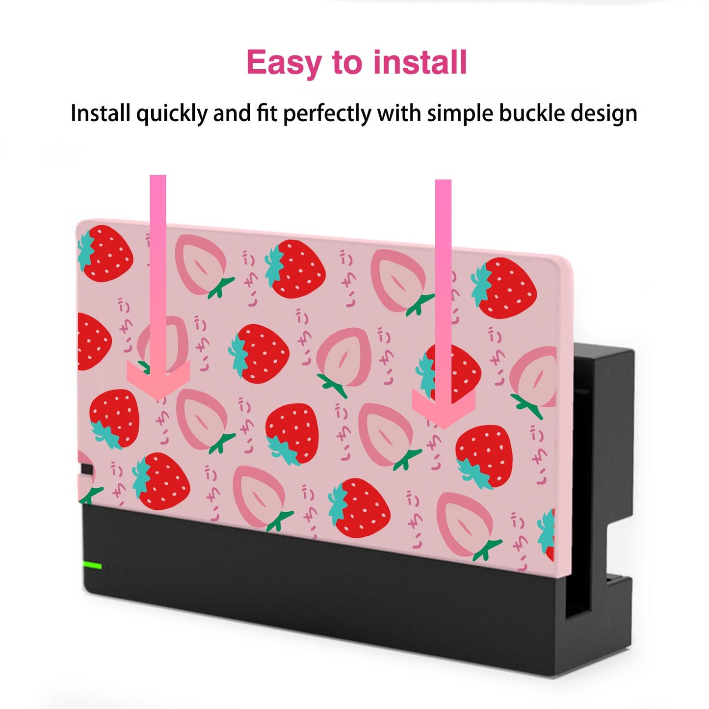 TIKOdirect Strawberry Faceplate Cover for Switch Charging Dock