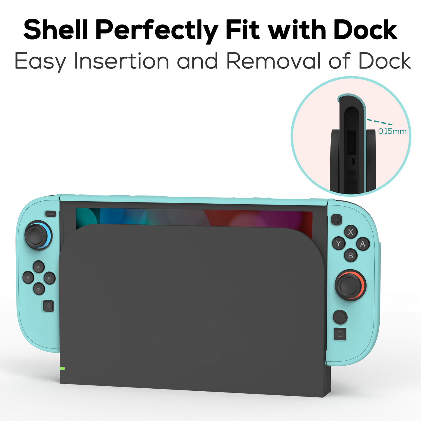 TIKOdirect Protective Case for Switch 2, Hard PC Slim Dockable Cover Case Designed for Switch 2 2025, Game Console and Joy Con Controllers, Blue