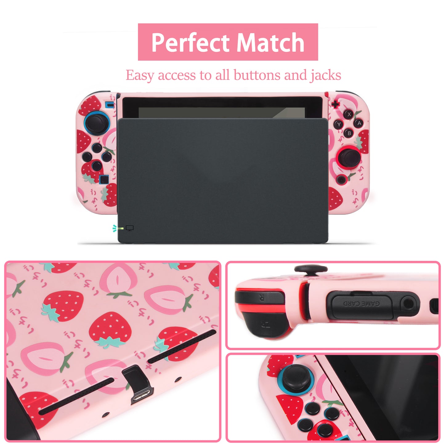 TIKOdirect Strawberry Protective Case for Switch