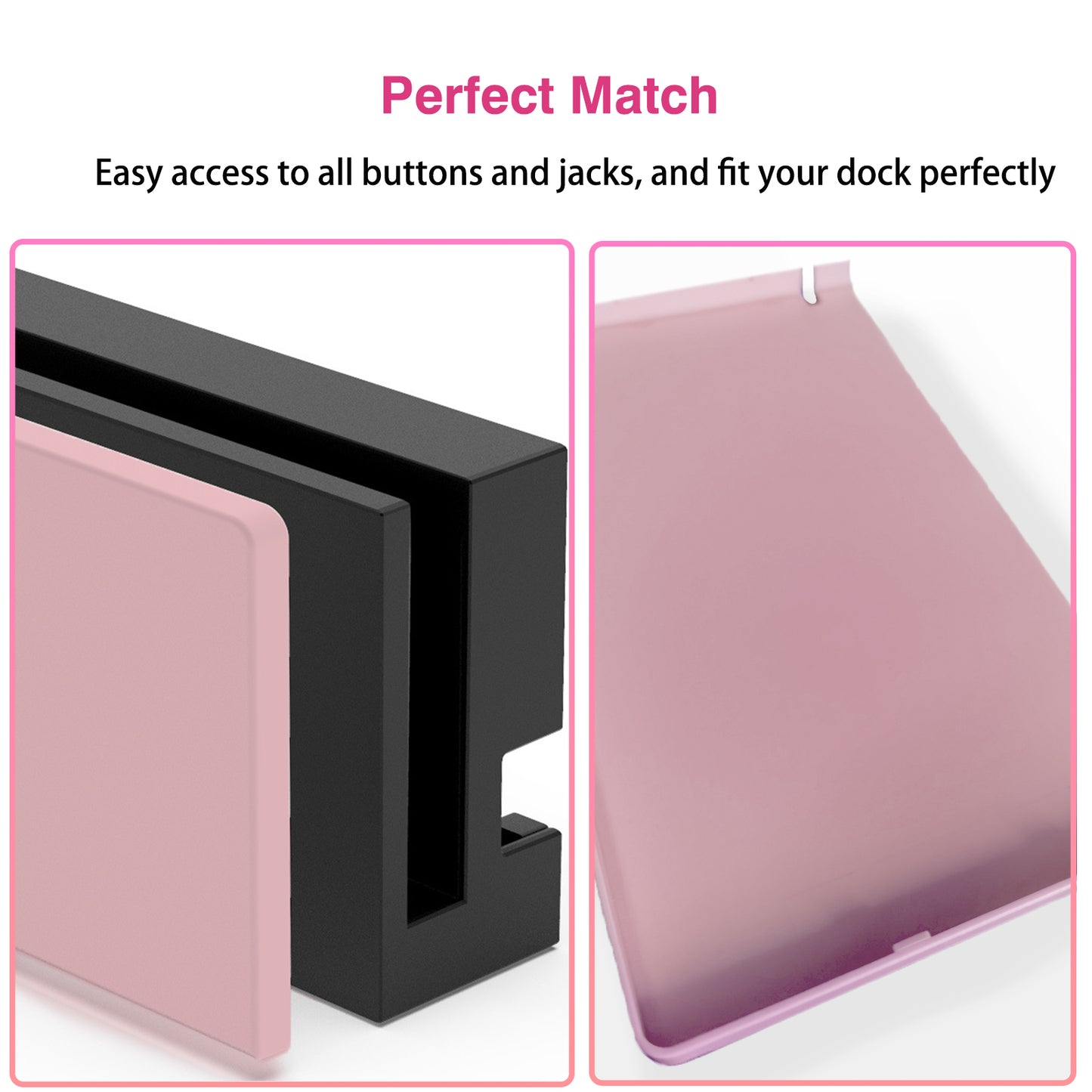 TIKOdirect Pink Faceplate Cover for Switch Charging Dock