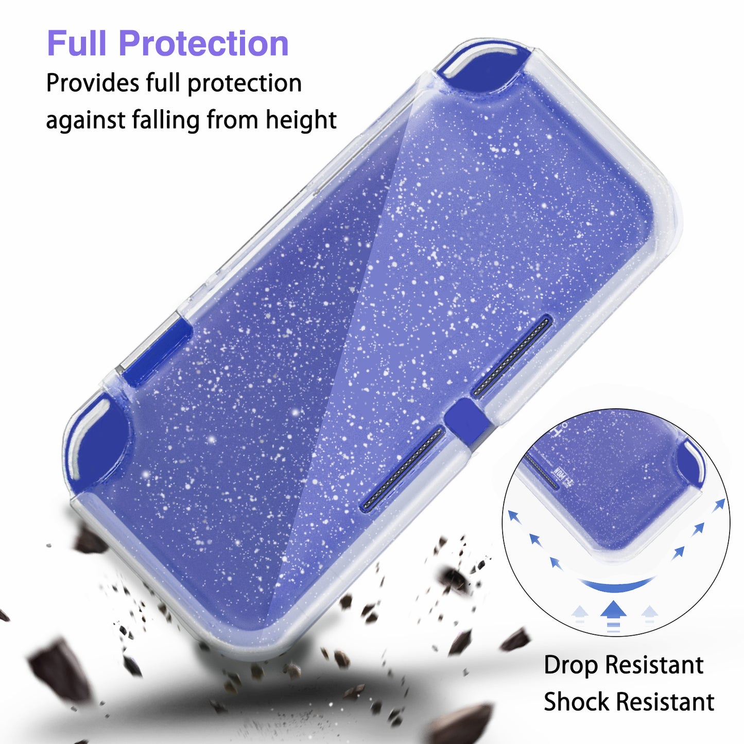 TIKOdirect Purple Leaf Carrying Case for Switch lite