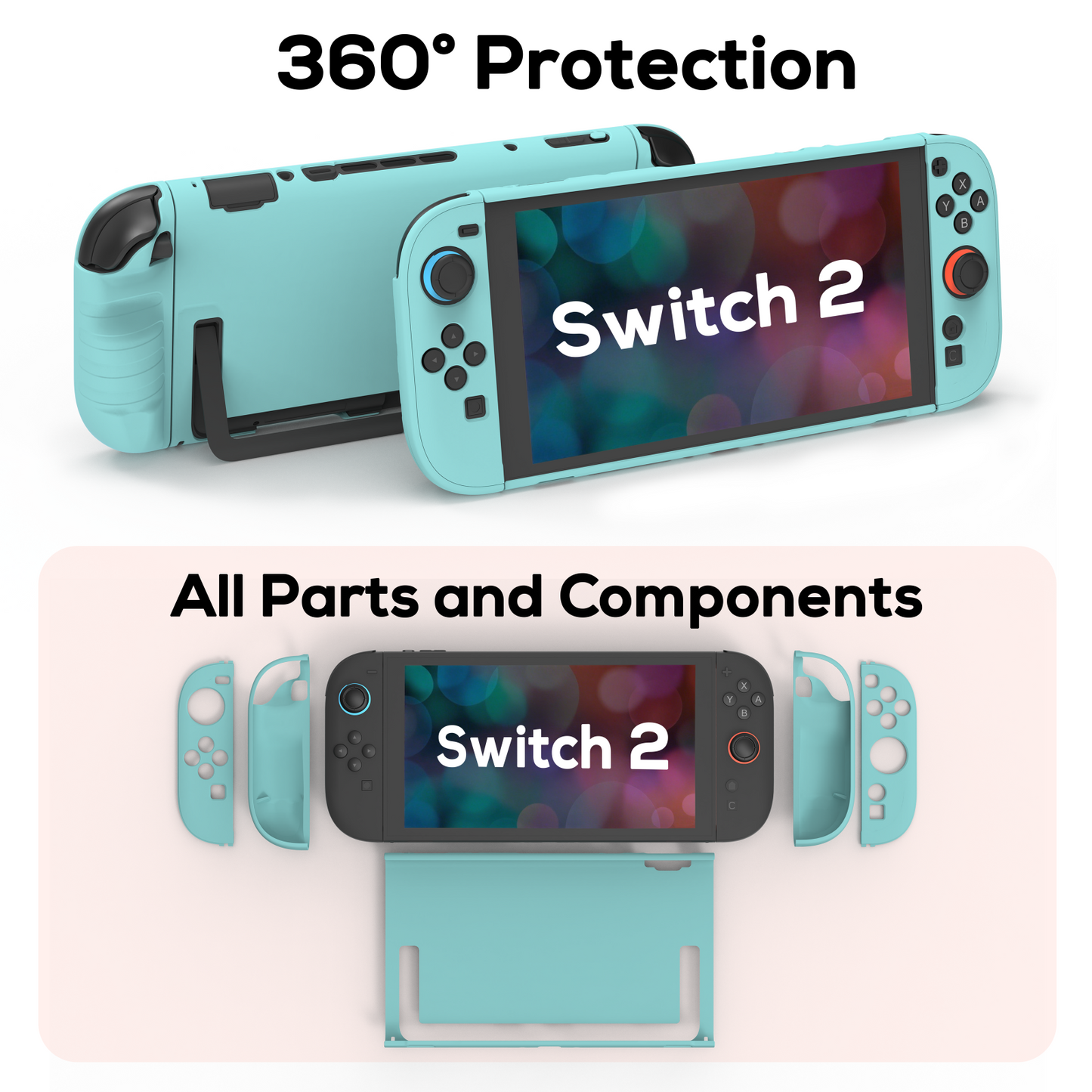 TIKOdirect Protective Case for Switch 2, Hard PC Slim Dockable Cover Case Designed for Switch 2 2025, Game Console and Joy Con Controllers, Blue