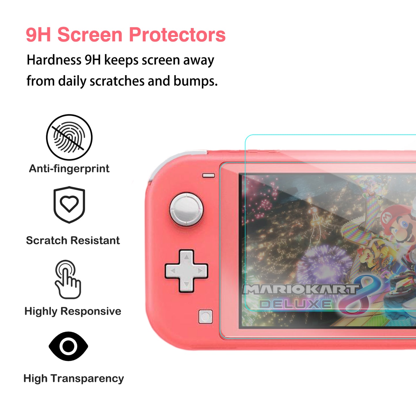 TIKOdirect Pink Leaf Carrying Case for Switch lite