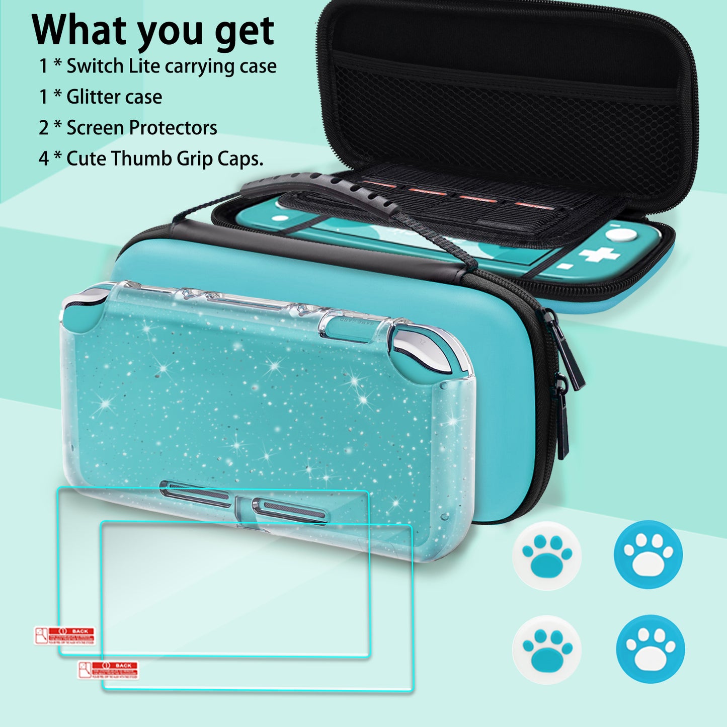 TIKOdirect Blue Carrying Case for Switch lite