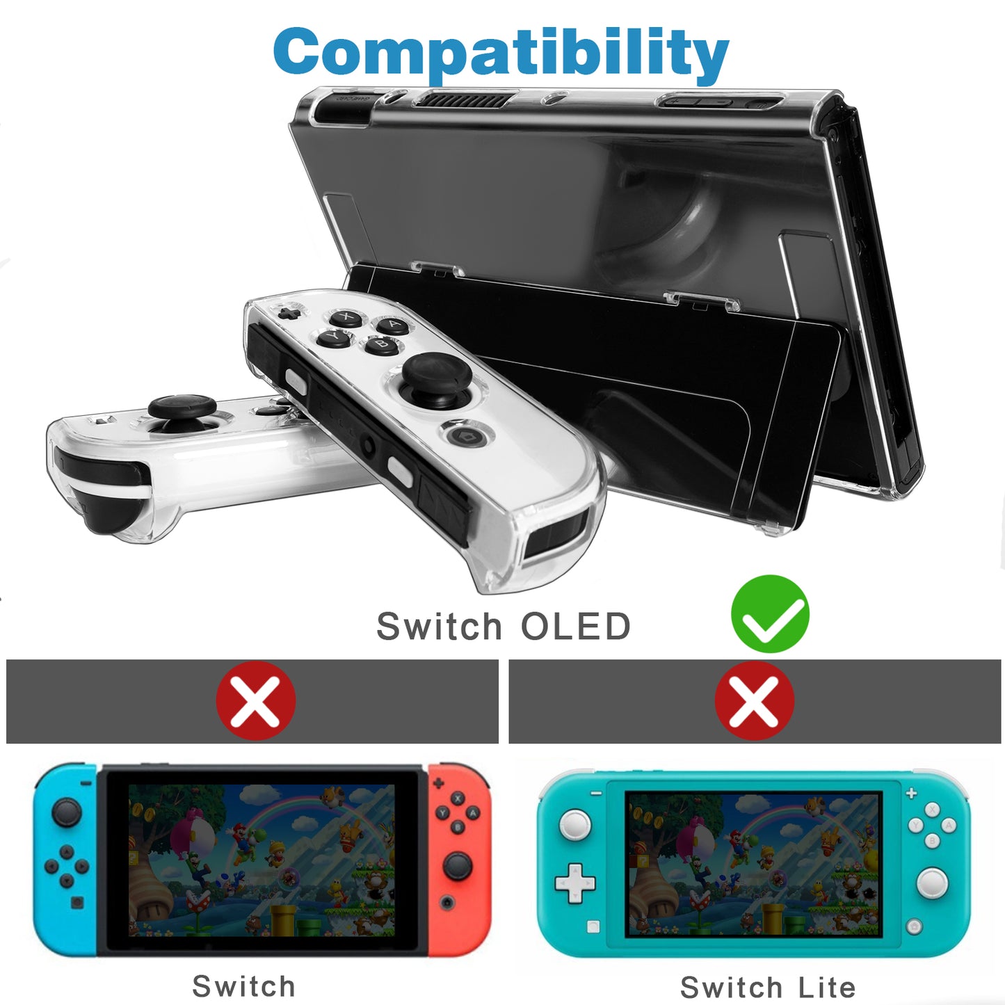 TIKOdirect Transparent Case Compatible for Switch OLED