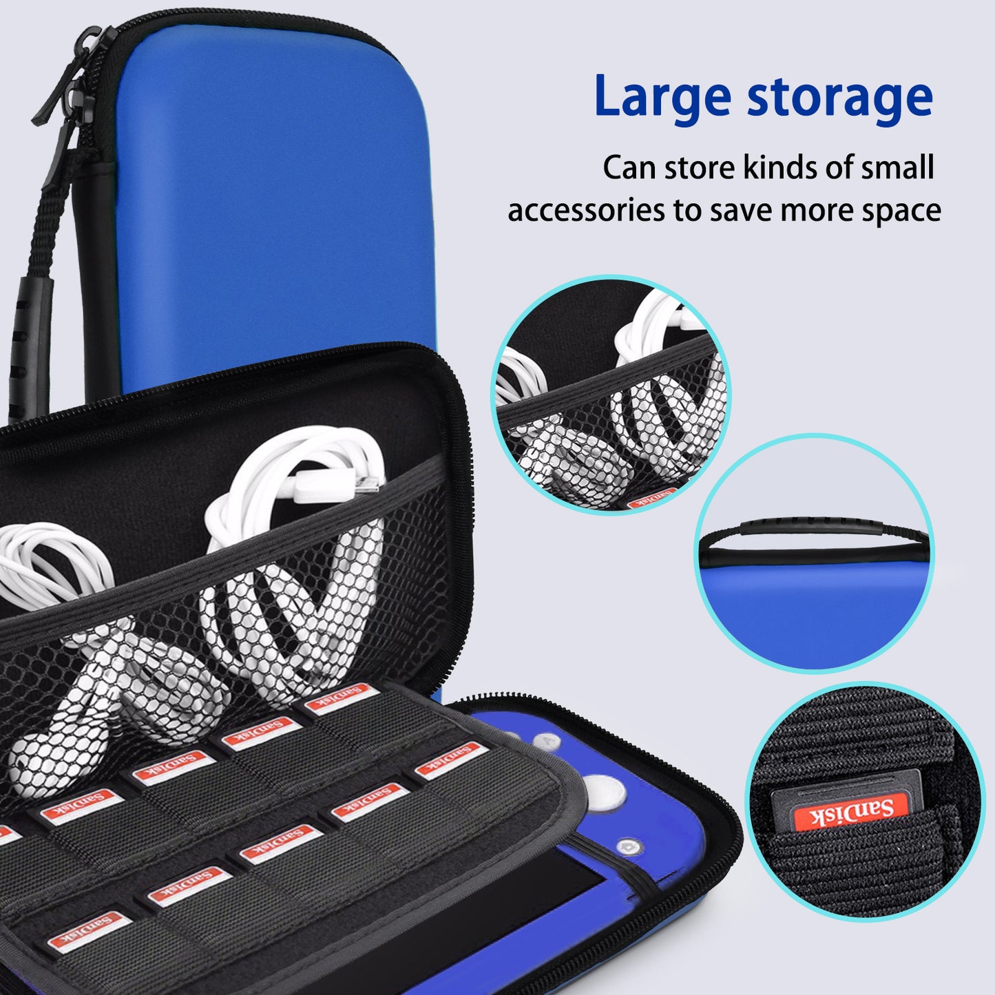 TIKOdirect Blue Carrying Case for Switch Lite