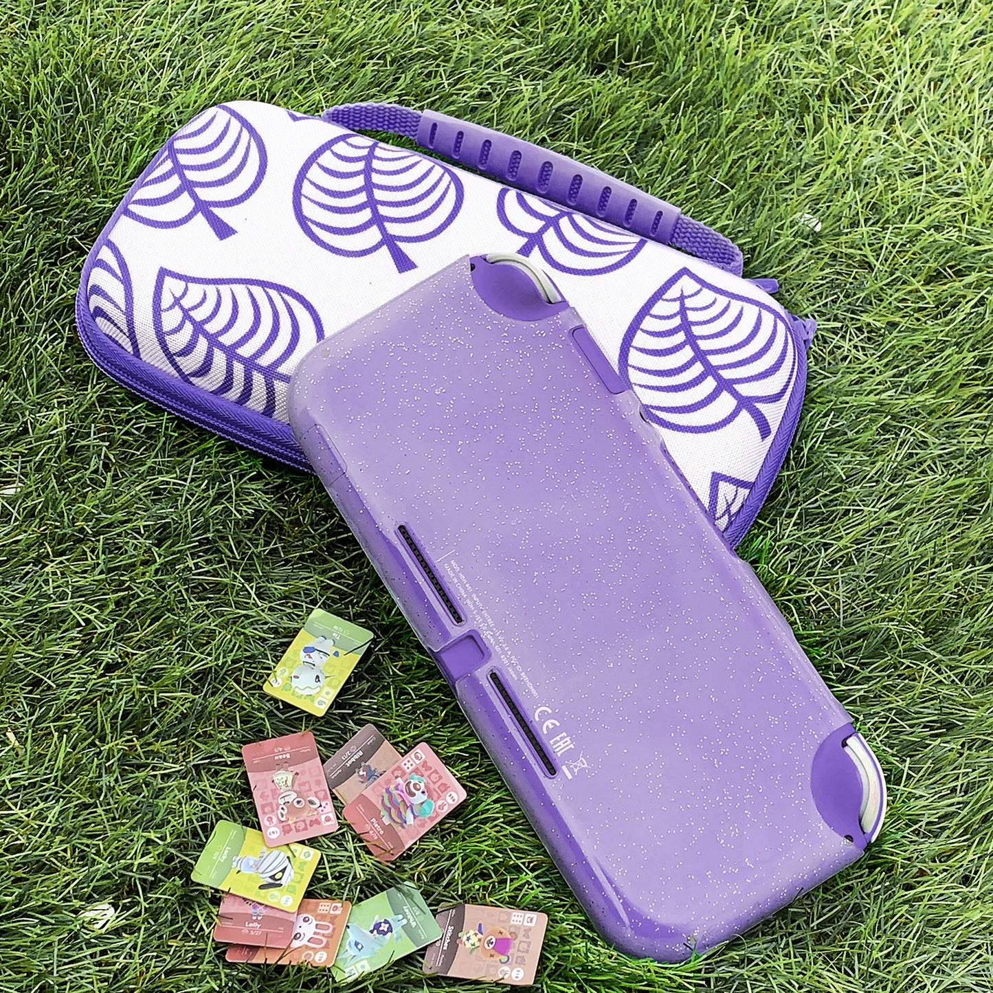 TIKOdirect Purple Leaf Carrying Case for Switch lite