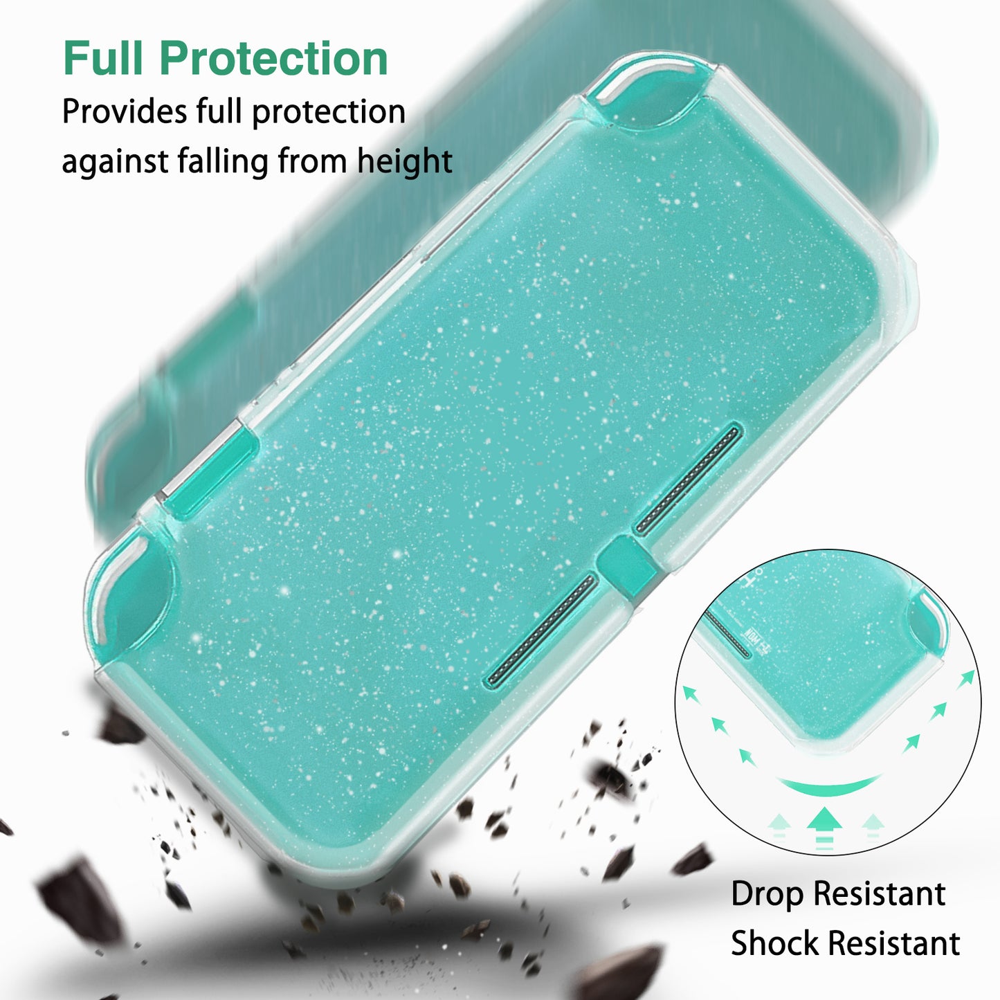 TIKOdirect Green Leaf Carrying Case for Switch lite