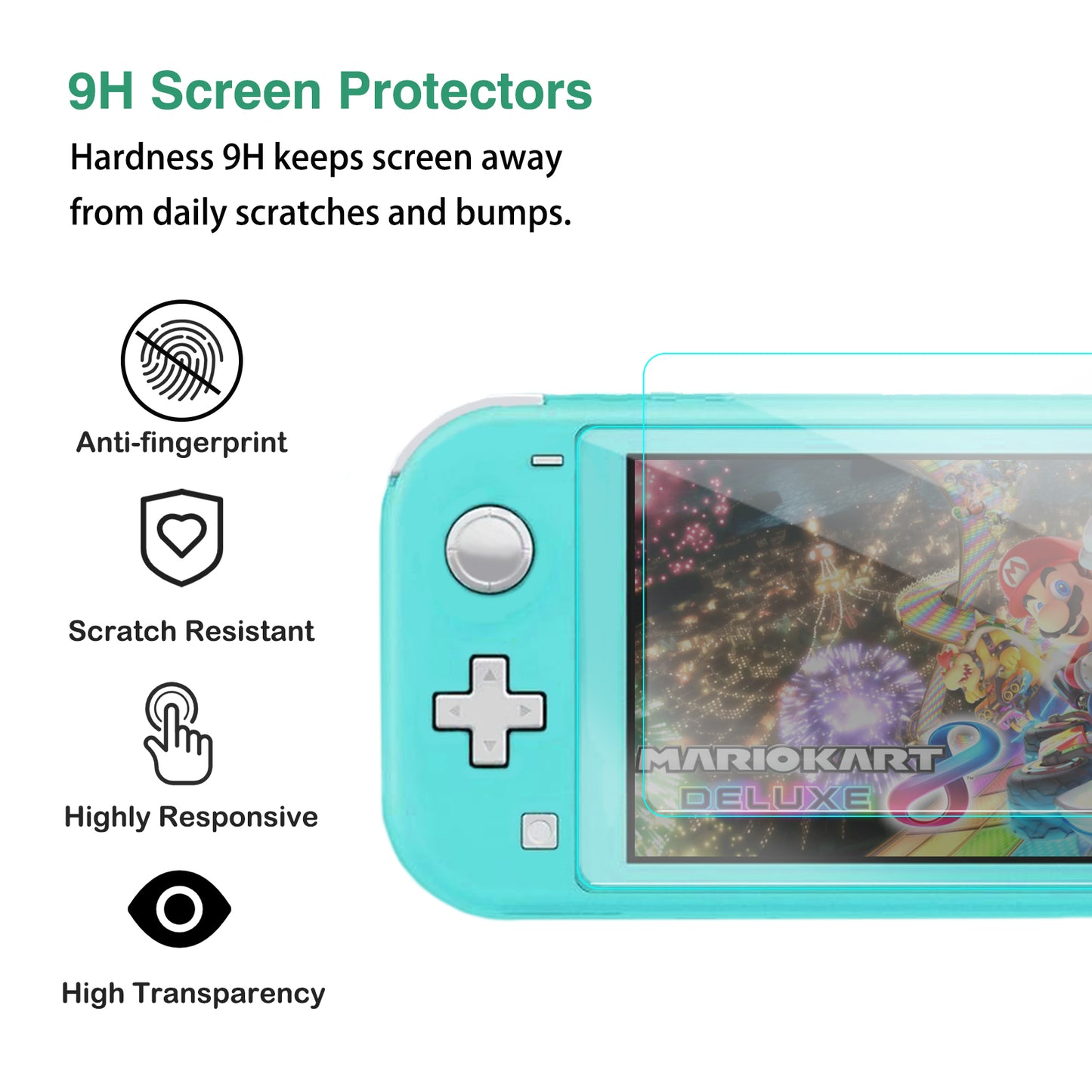 TIKOdirect Green Leaf Carrying Case for Switch lite