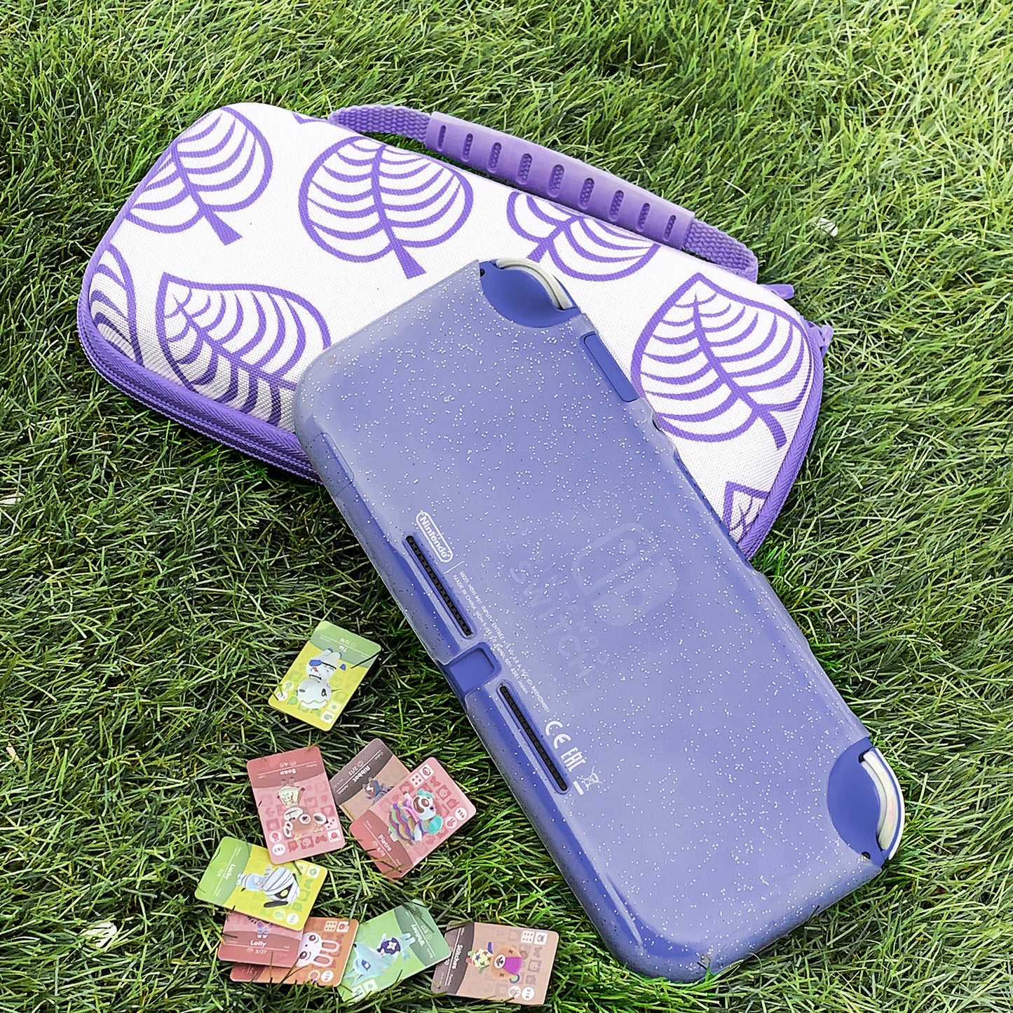 TIKOdirect  Purple Leaf Carrying Case for Switch lite