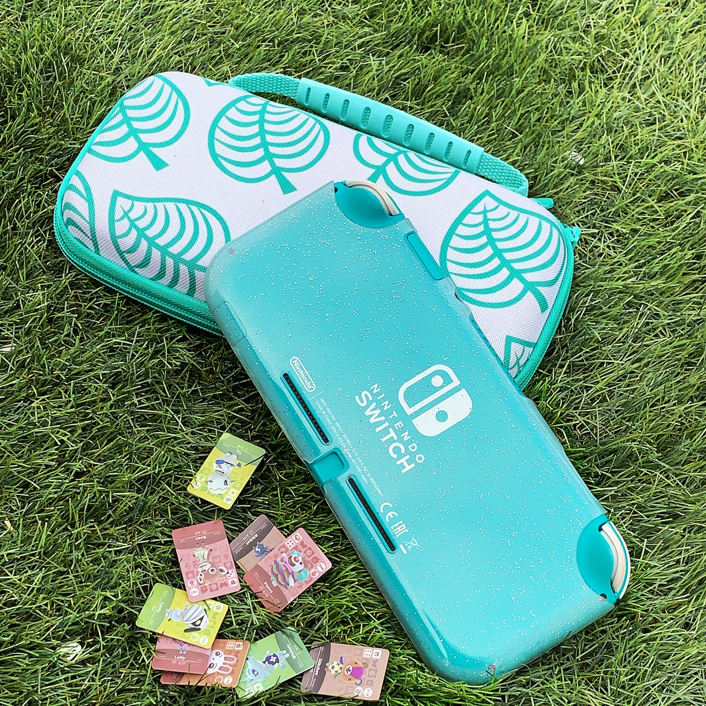 TIKOdirect Green Leaf Carrying Case for Switch lite